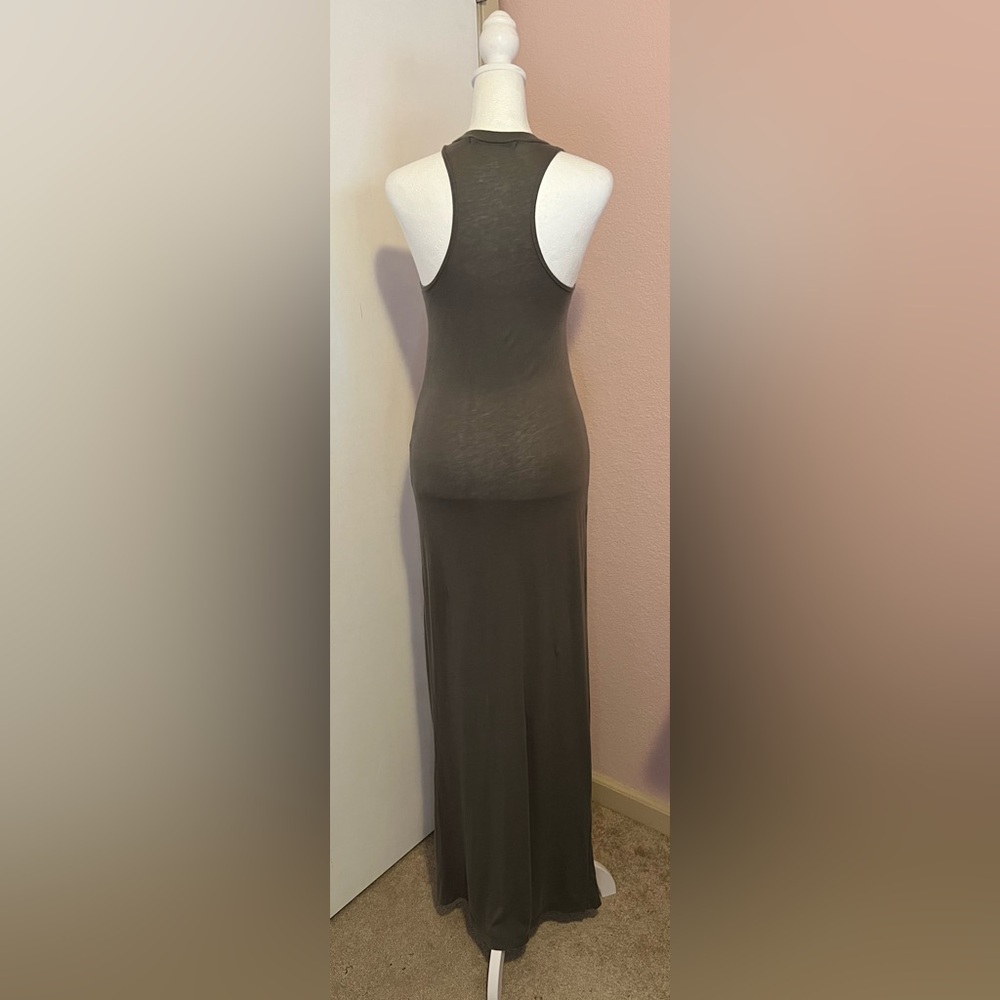 Slate Racerback Side Slit Maxi Dress - Picture 8 of 16